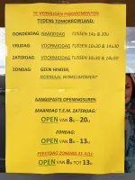 AANGEPASTE OPENINGSUREN 🤩